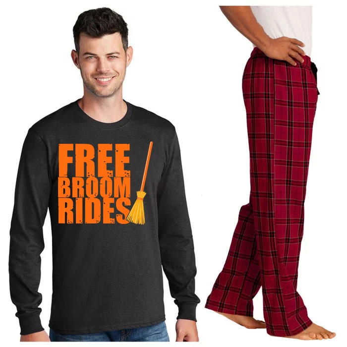 Free Broom Rides Funny Halloween Long Sleeve Pajama Set