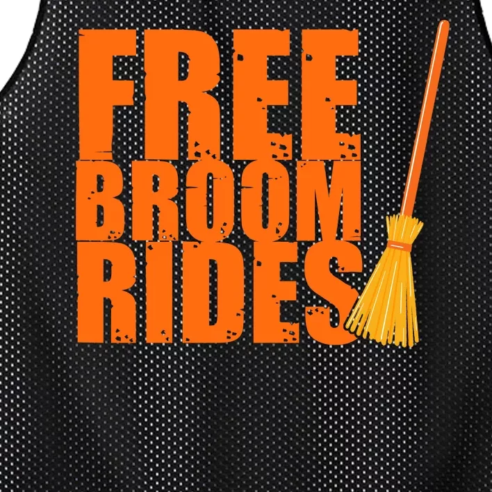 Free Broom Rides Funny Halloween Mesh Reversible Basketball Jersey Tank