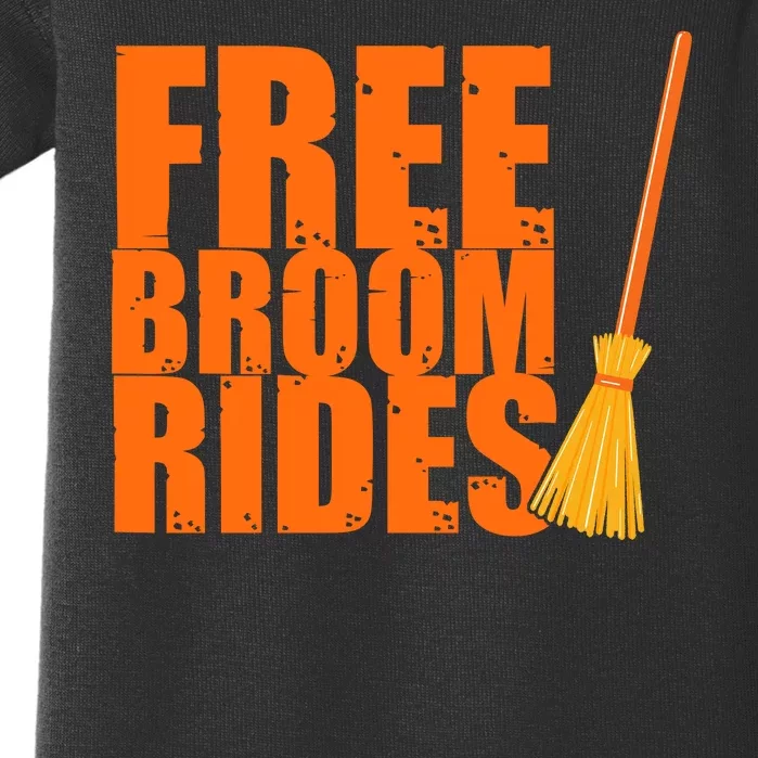 Free Broom Rides Funny Halloween Baby Bodysuit