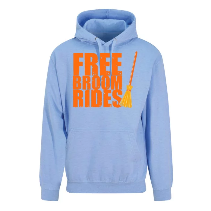 Free Broom Rides Funny Halloween Unisex Surf Hoodie