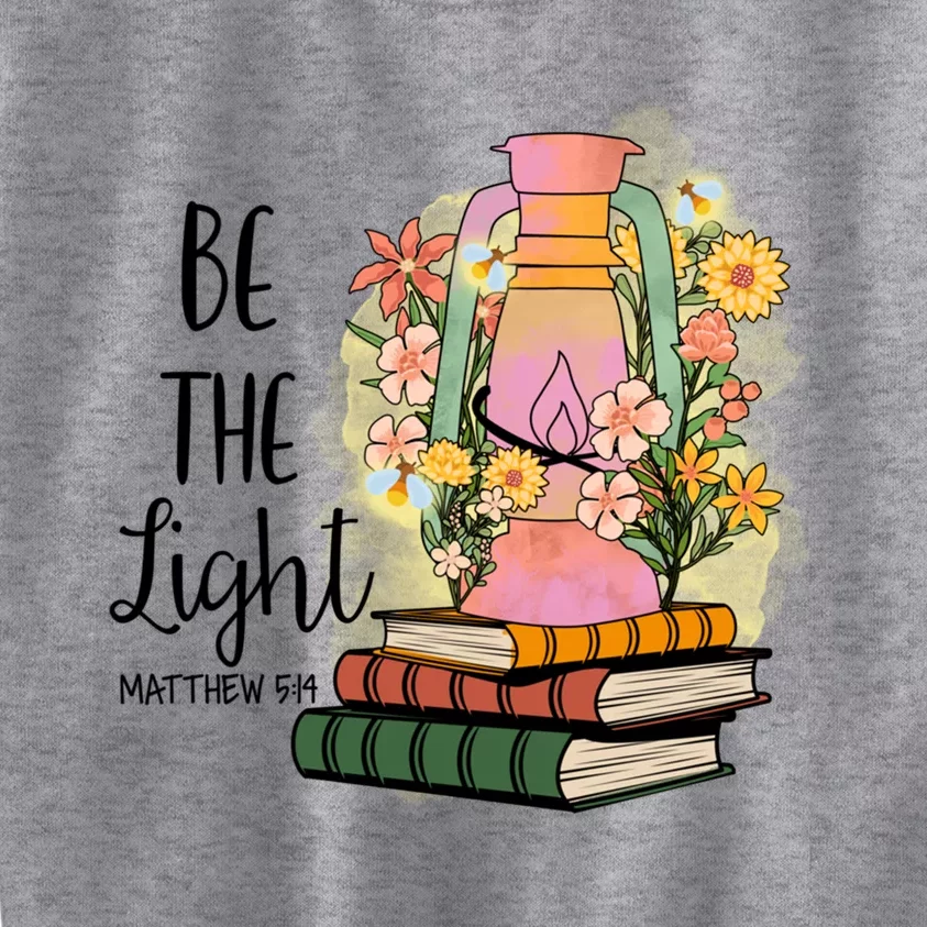 Flower Bookworm Reader Reading Day Bible Verse Matthew 5:14 Gift Kids Sweatshirt