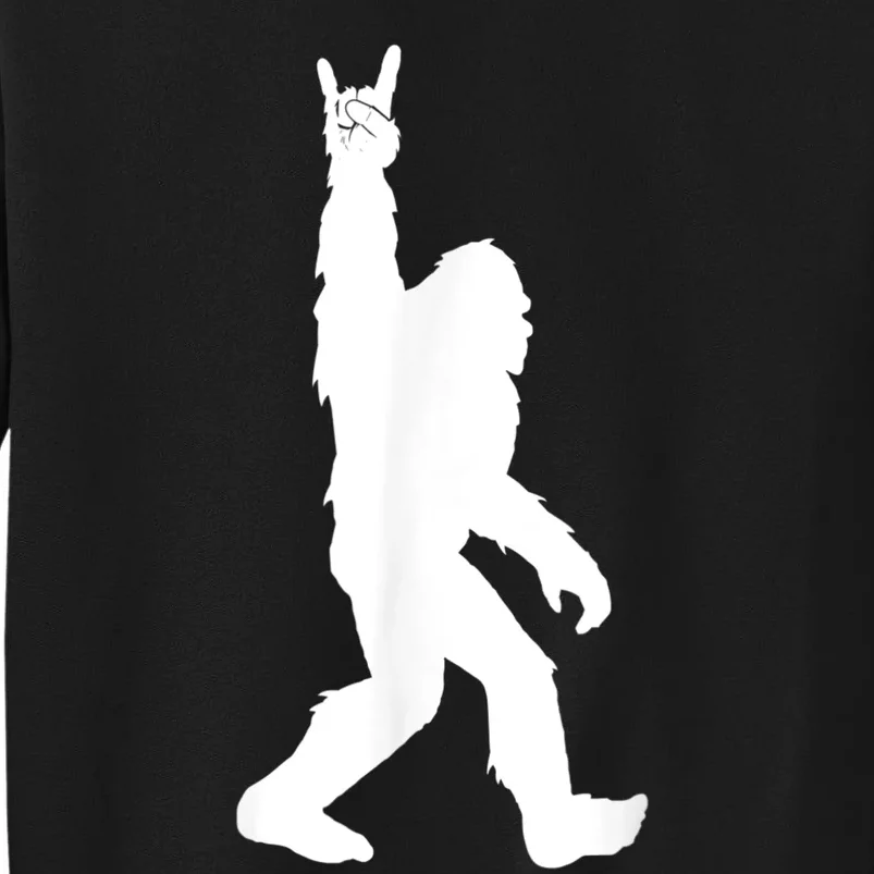 Funny Bigfoot Rock And Roll For Sasquatch Believers Tall Sweatshirt