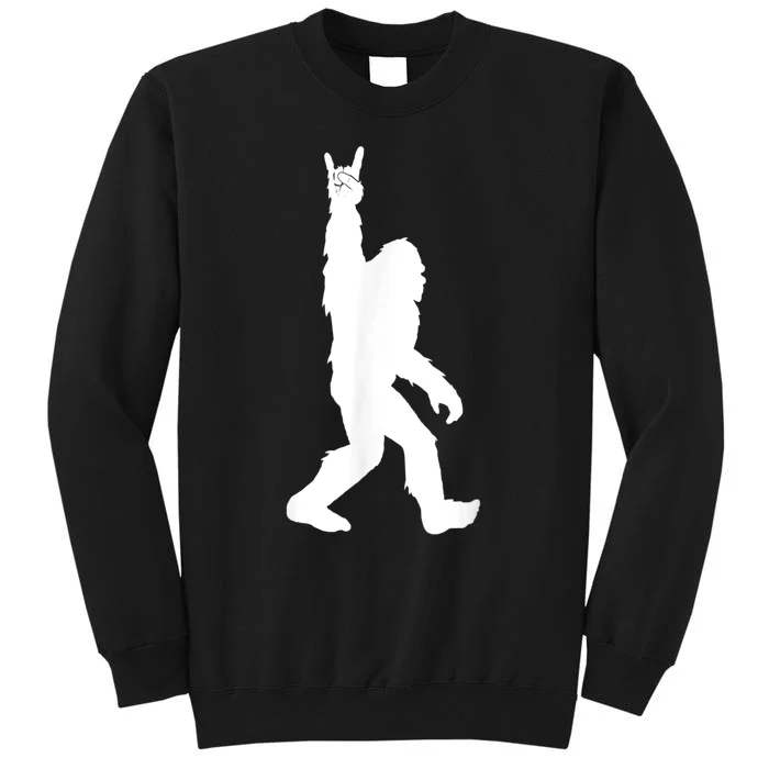 Funny Bigfoot Rock And Roll For Sasquatch Believers Tall Sweatshirt