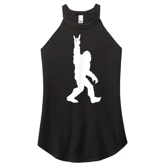 Funny Bigfoot Rock And Roll For Sasquatch Believers Women’s Perfect Tri Rocker Tank