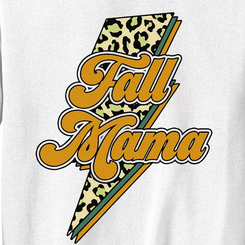 Fall Babe Retro Groovy Smile Face Autumn Leave Leopard Fall Sweatshirt