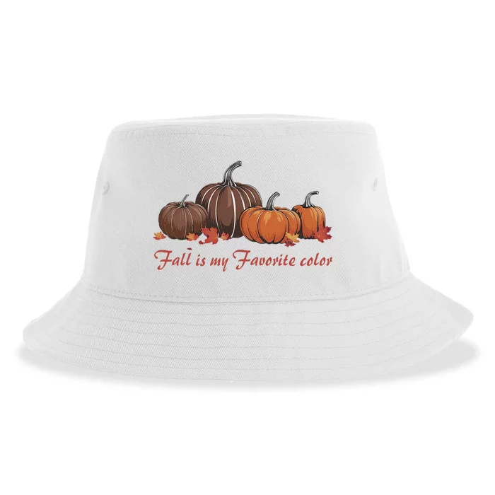 Fall Babe Retro Groovy Smile Face Autumn Leave Leopard Fall Sustainable Bucket Hat