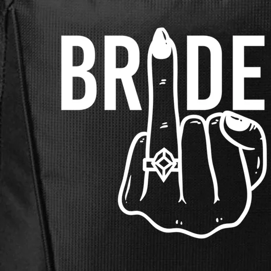 Funny Bride Ring Finger Flip Off Bachelorette Party Gift City Backpack