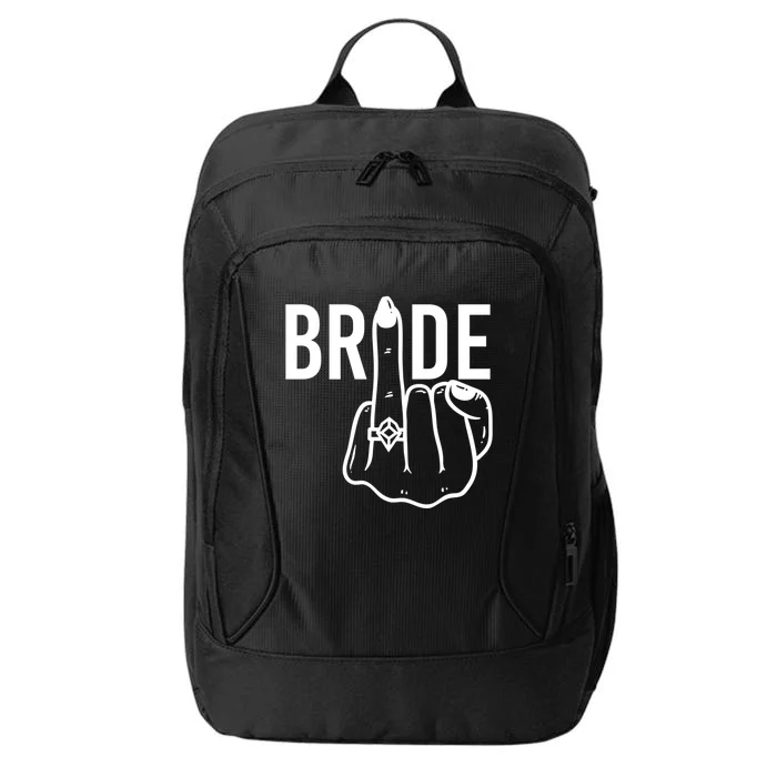 Funny Bride Ring Finger Flip Off Bachelorette Party Gift City Backpack