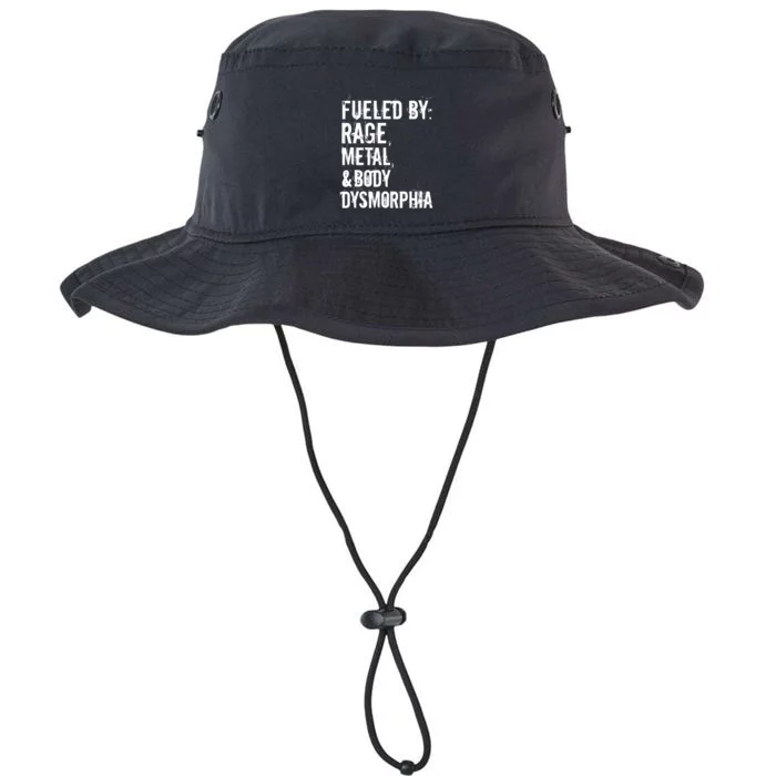 Fueled By Rage Metal And Body Dysmorphia Funny Grunge Style Legacy Cool Fit Booney Bucket Hat