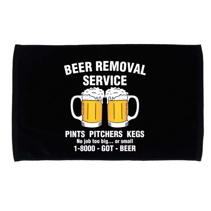 Funny Beer Removal Service Pint Pitcher Kegs Drunk Alcoholic Cute Gift Microfiber Hand Towel