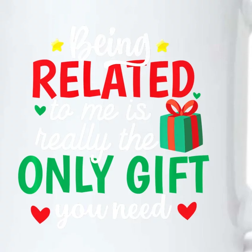 Funny Being Related To Me Christmas Family Xmas Pajamas Great Gift Black Color Changing Mug