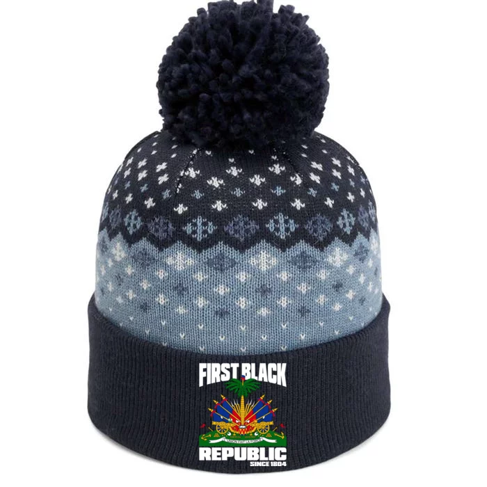 First Black Republic Since 1804 Haiti Haitian Independence The Baniff Cuffed Pom Beanie