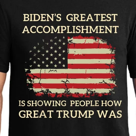 Funny Biden Retro Bidens Greatest Accomplishment Pajama Set