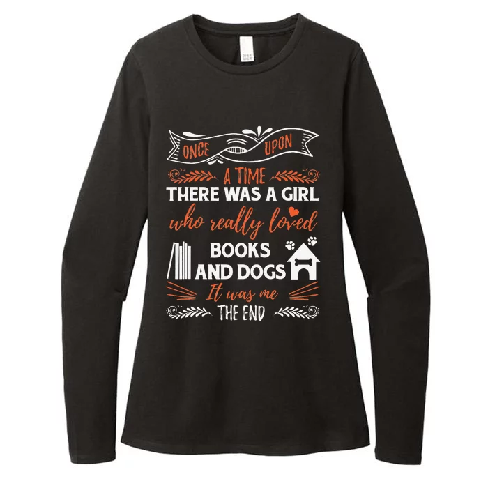 Funny Book Reader Dog Lover Beautiful Cute Gift Womens CVC Long Sleeve Shirt