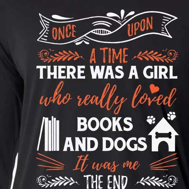 Funny Book Reader Dog Lover Beautiful Cute Gift Cooling Performance Long Sleeve Crew