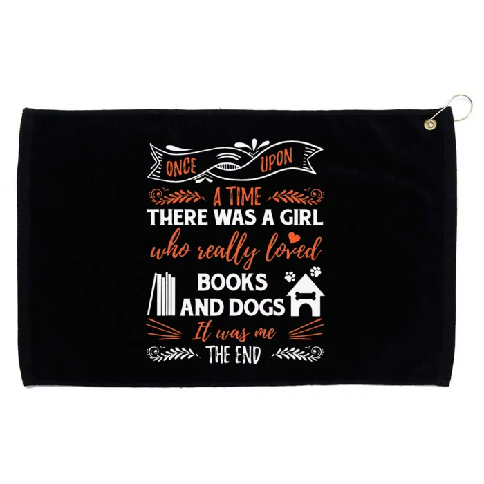 Funny Book Reader Dog Lover Beautiful Cute Gift Grommeted Golf Towel