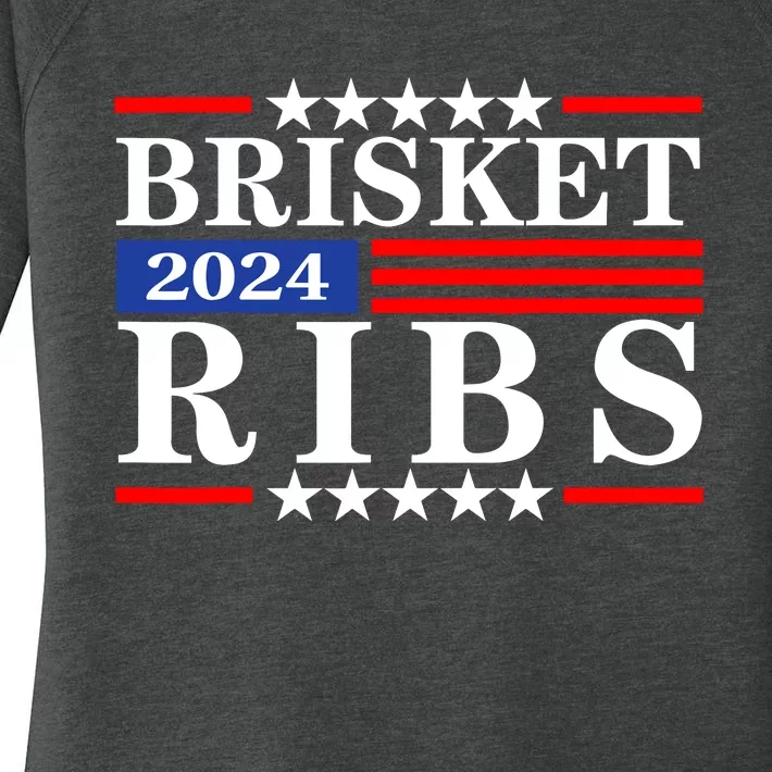 Funny Brisket Ribs Brisket Ribs 2024 Women's Perfect Tri Tunic Long Sleeve Shirt