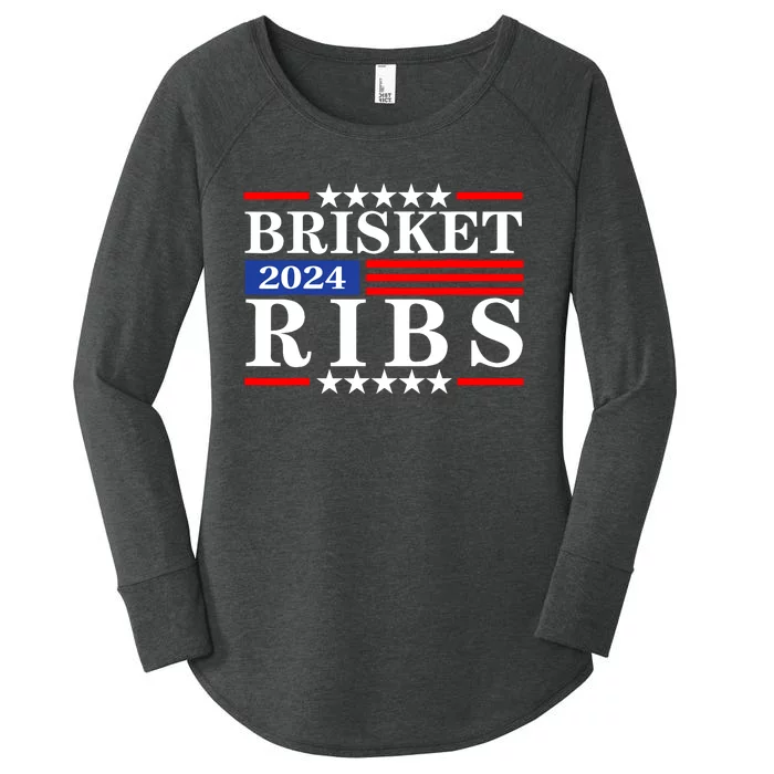 Funny Brisket Ribs Brisket Ribs 2024 Women's Perfect Tri Tunic Long Sleeve Shirt