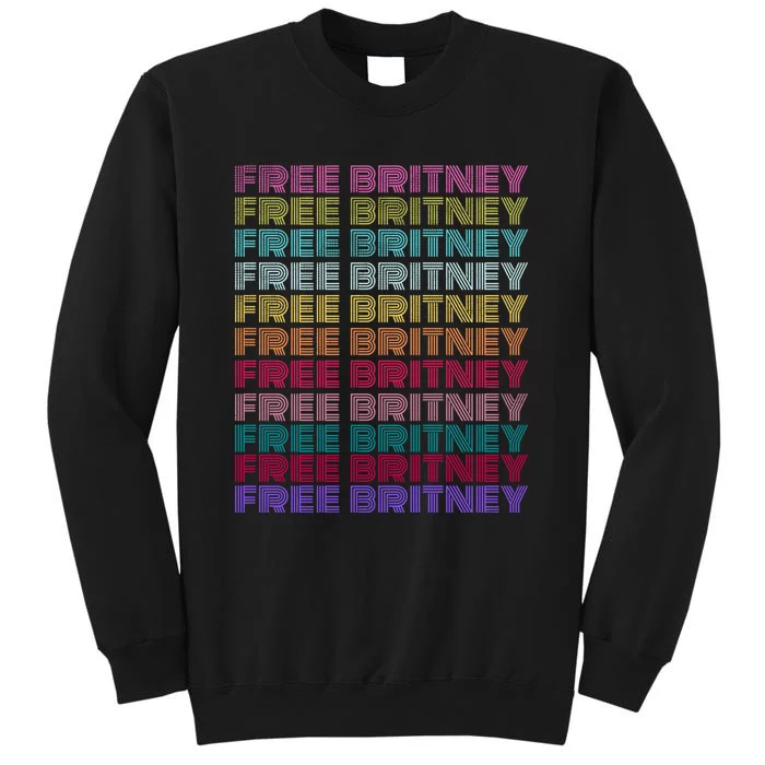 Free Britney Retro Rainbow Vintage Distressed Sweatshirt