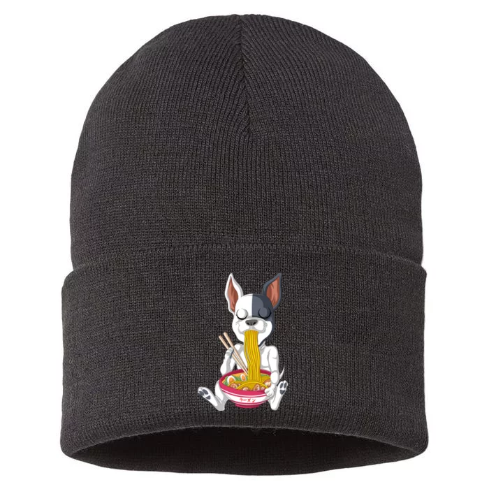 French Bulldog Ramen Sustainable Knit Beanie