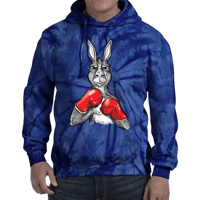 Funny Boxing Roger Humor Sport Kangaroo Tie Dye Hoodie