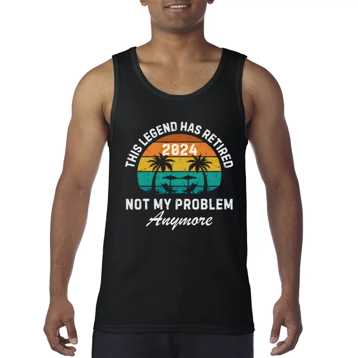 Funny Beach Retirement Party Legend Has Retired Tank Top