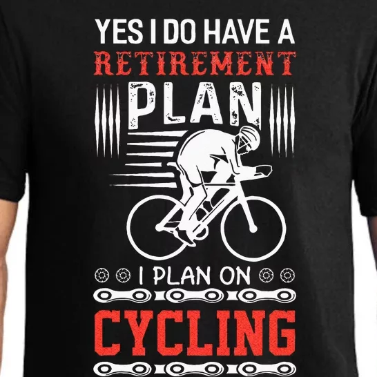 Funny Bicycle Retirement Plan Cycling Pajama Set