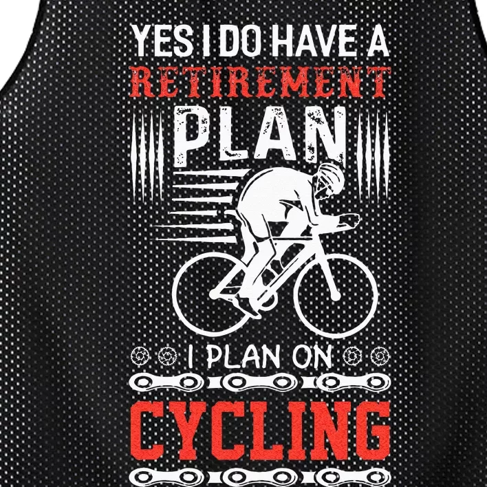 Funny Bicycle Retirement Plan Cycling Mesh Reversible Basketball Jersey Tank