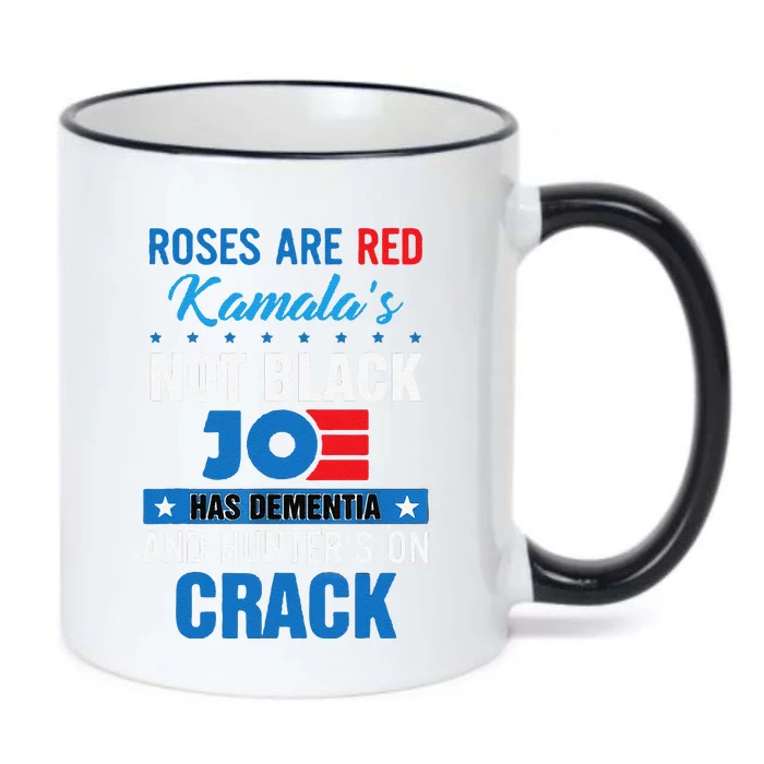 Funny Biden Roses Are Red Kamala Not Black Joe Black Color Changing Mug