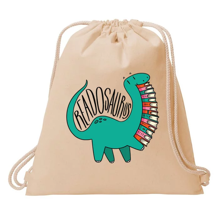 Funny Book Readosaurus Dinosaur Books Library Reading Lovers Drawstring Bag