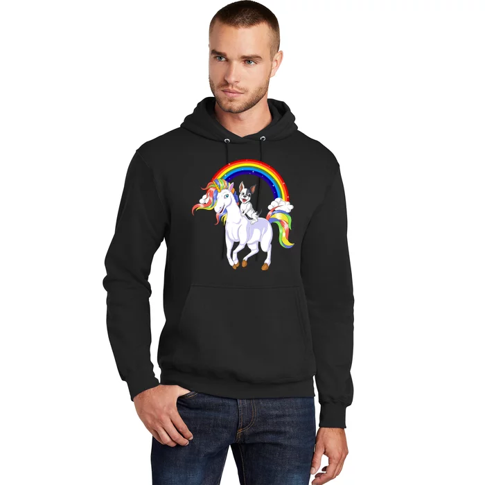 French Bulldog Riding Unicorn Hoodie