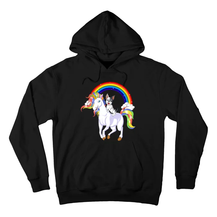 French Bulldog Riding Unicorn Hoodie