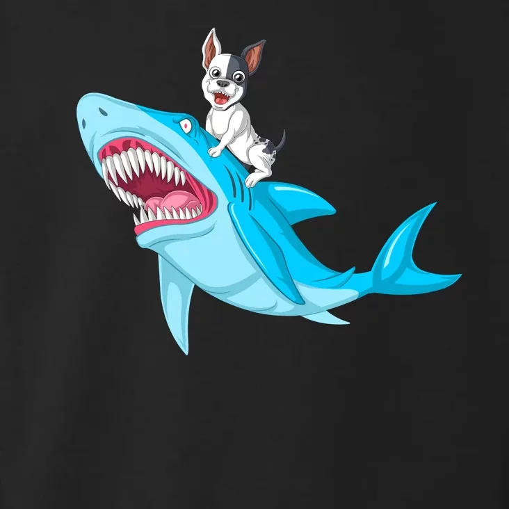 French Bulldog Riding Shark Toddler Hoodie