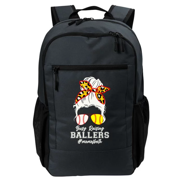 Funny Busy Raising Ballers #Mom Of Both Daily Commute Backpack