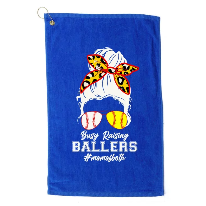 Funny Busy Raising Ballers #Mom Of Both Platinum Collection Golf Towel