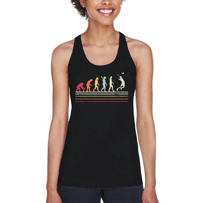 Funny Badminton . Retro Style Women's Racerback Tank