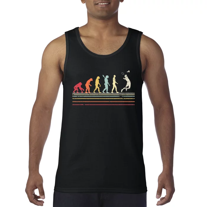 Funny Badminton . Retro Style Tank Top