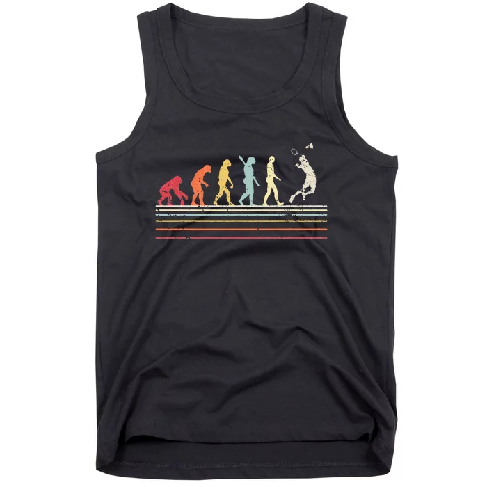 Funny Badminton . Retro Style Tank Top