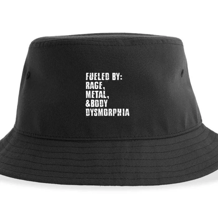 Fueled By Rage Metal And Body Dysmorphia Sustainable Bucket Hat