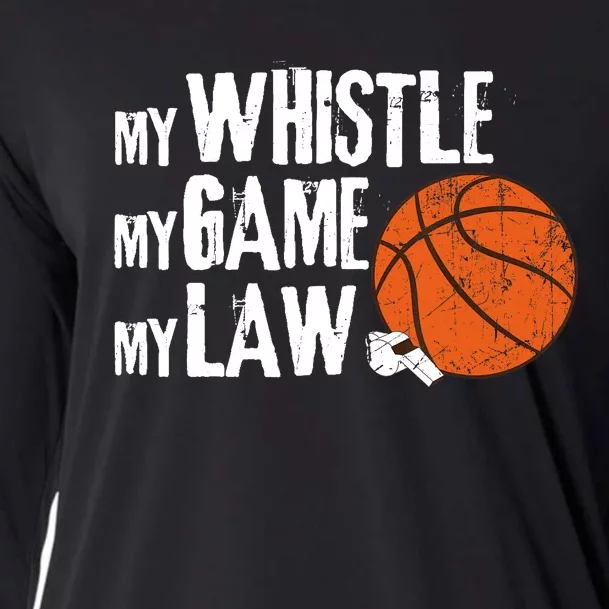 Funny Basketball Ref Hoops - Basketball Referee Cooling Performance Long Sleeve Crew