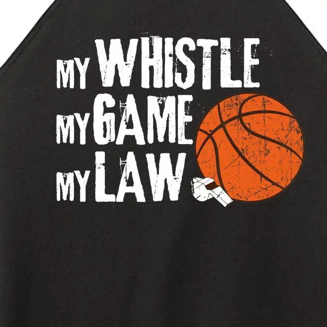 Funny Basketball Ref Hoops - Basketball Referee Women’s Perfect Tri Rocker Tank