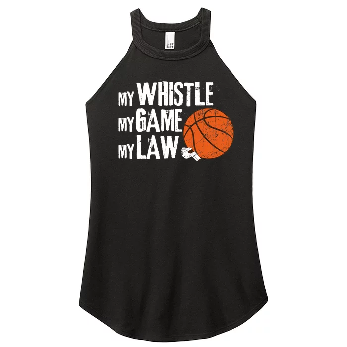 Funny Basketball Ref Hoops - Basketball Referee Women’s Perfect Tri Rocker Tank