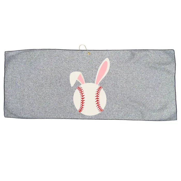 Funny Bunny Rabbit Baseball Lover Idea Easter Day Costume Gift Large Microfiber Waffle Golf Towel