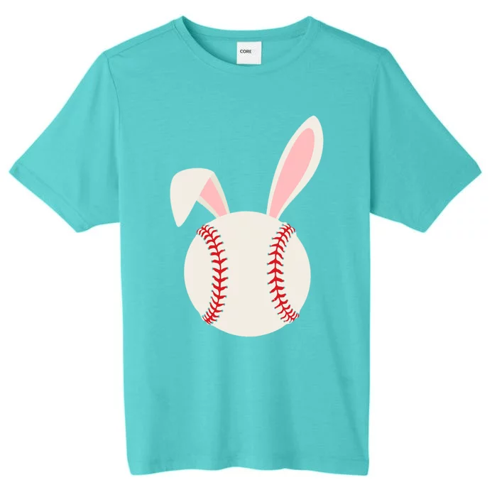 Funny Bunny Rabbit Baseball Lover Idea Easter Day Costume Gift ChromaSoft Performance T-Shirt