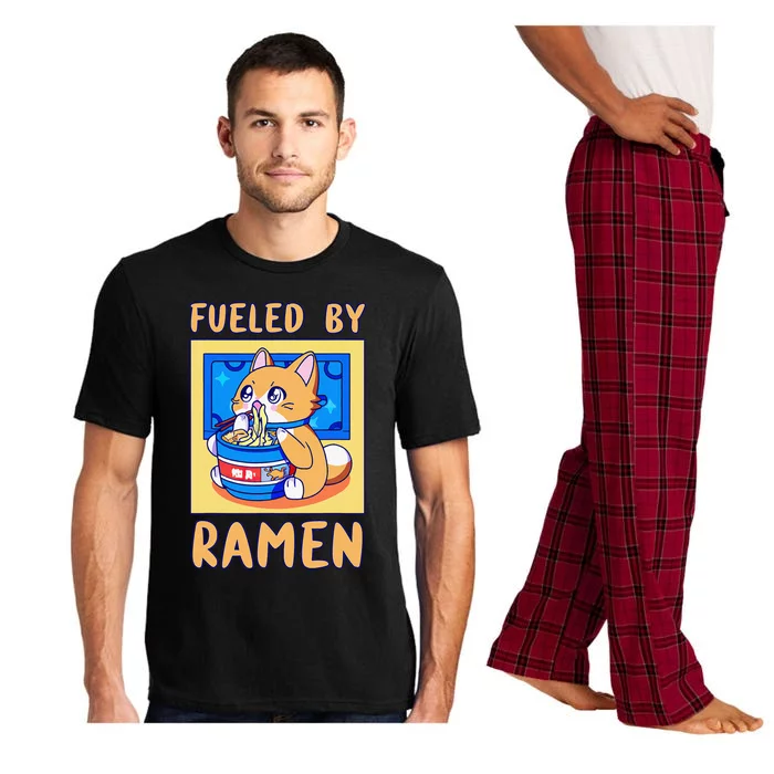 Fueled By Ra Anime Manga Food Cat Funny Kawaii Merch Pajama Set