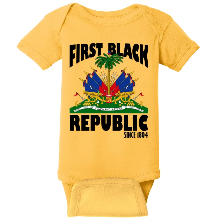 First Black Republic Since 1804 Haiti Heritage Baby Bodysuit