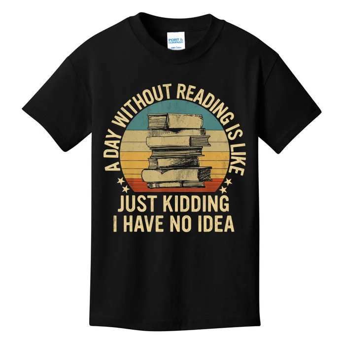 Funny Book Reading Gift For Nerd Librarian Book Readers Book Lovers Kids T-Shirt