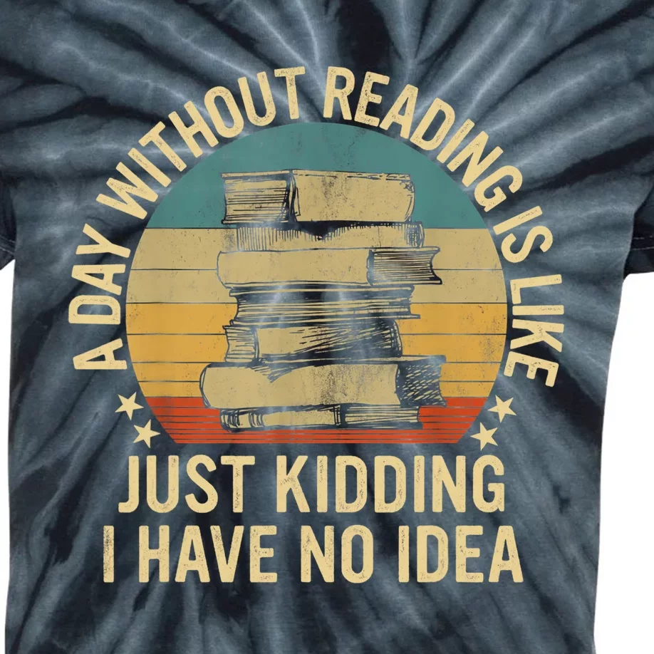 Funny Book Reading Gift For Nerd Librarian Book Readers Book Lovers Kids Tie-Dye T-Shirt