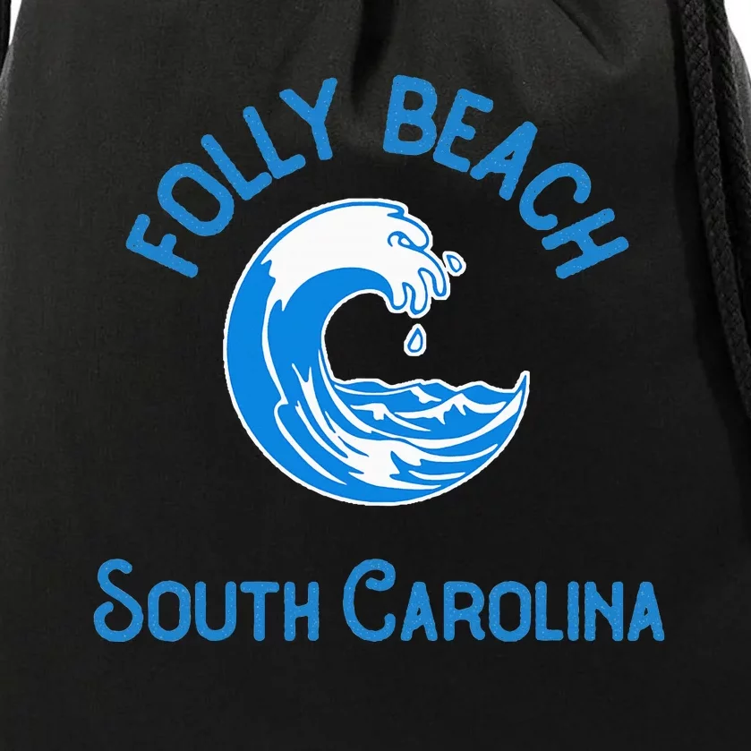 Folly Beach South Carolina Drawstring Bag