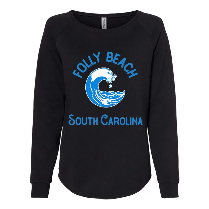 Folly Beach South Carolina Womens California Wash Sweatshirt